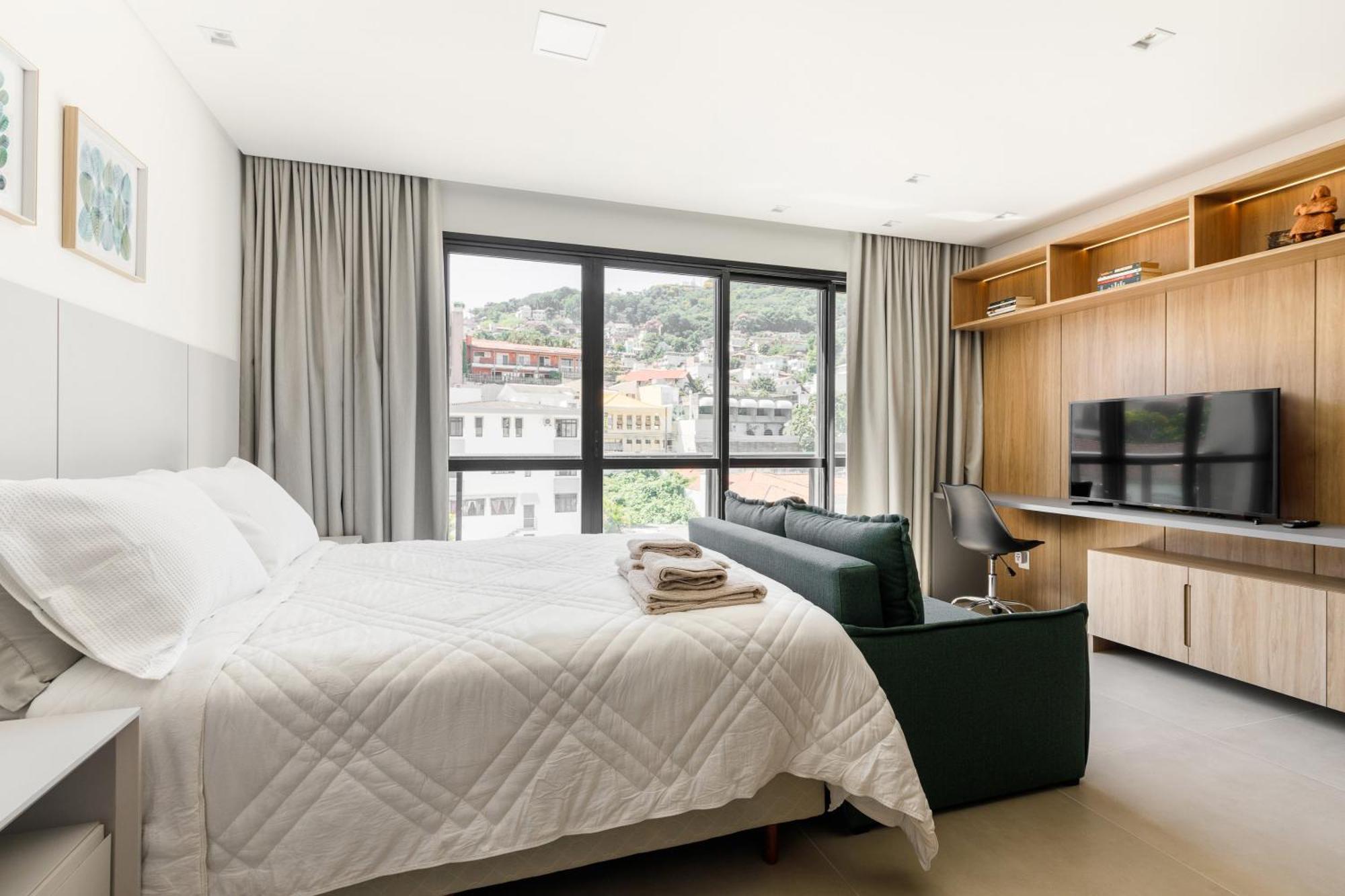 Zee Studios A 200M Da Beira-Mar Norte Florianopolis Bilik gambar